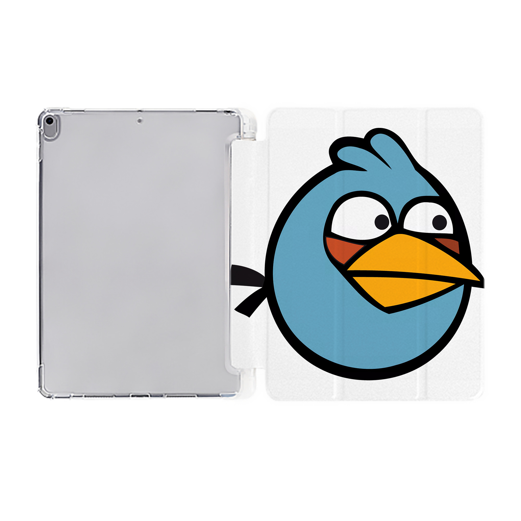 （画像用） Angry Birds アングリーバード IPad ケース ペン収納付き 三つ折りスタンド PUレザー×シリコン 対応機種9.5/10.5/10.9インチ